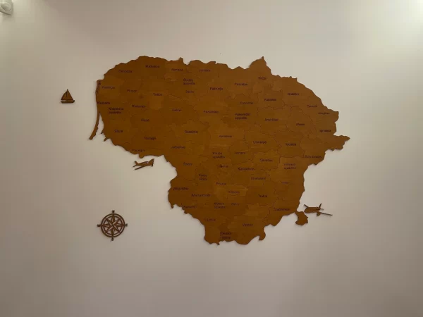 Wooden maps of Lithuania, with pinandtravel wooden map, wood map, wooden maps, wall map61