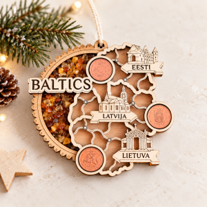 eglutės žaisliukas „Baltijos šalys“